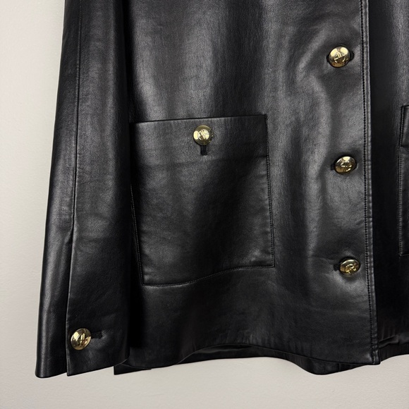 Anine Bing Luca Recycled Leather Button Jacket - Picture 4 of 5
